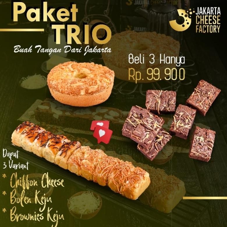 

Paket Trio Oleh Oleh Jakarta by Jakarta Cheese Factory