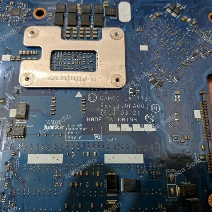 Dell Latitude E6230 Laptop Motherboard Core I7 Gen 3 La7731P New Stok