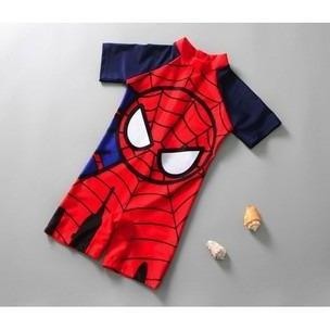 TERLARIS - Baju Renang Anak Bayi Baby Laki / cowok Lengan pendek Swimsuit Spiderman wetsuit jumpsuit