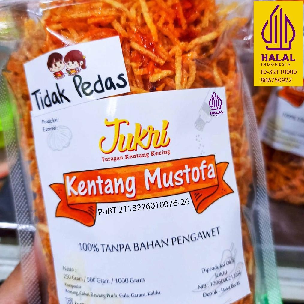 

Kentang Mustofa Jukri Ukuran Medium 250Gr Best Seller! / Tanpa Bahan Pengawet / Ijin P-Irt Dan Halal