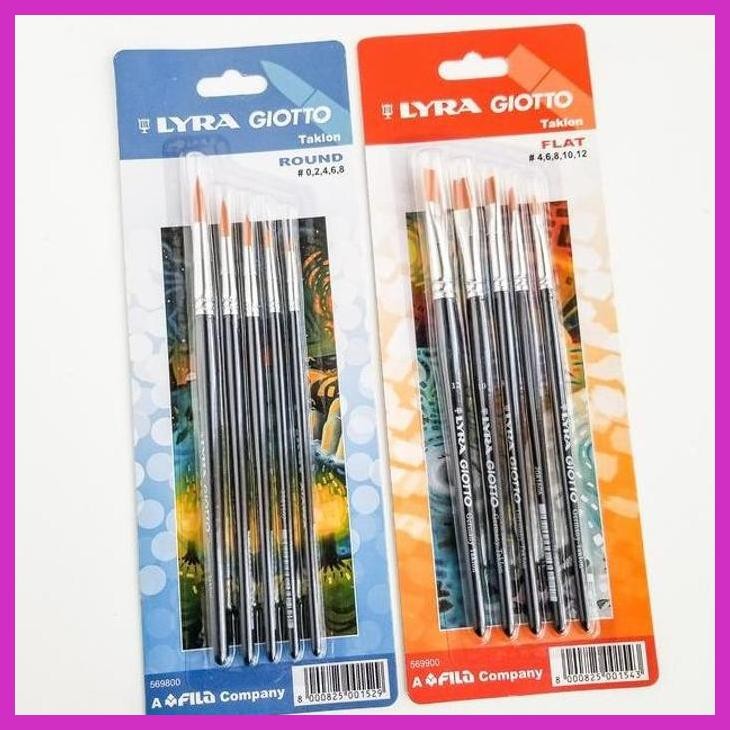 

( SEKOLAH / LUKIS ) PROMO KUAS LUKIS LYRA GIOTTO SET FLAT ROUND 5PCS / PAINT BRUSH (SENI / MENGGAMBAR / ART / KERAJINAN ) SIAP KIRIM