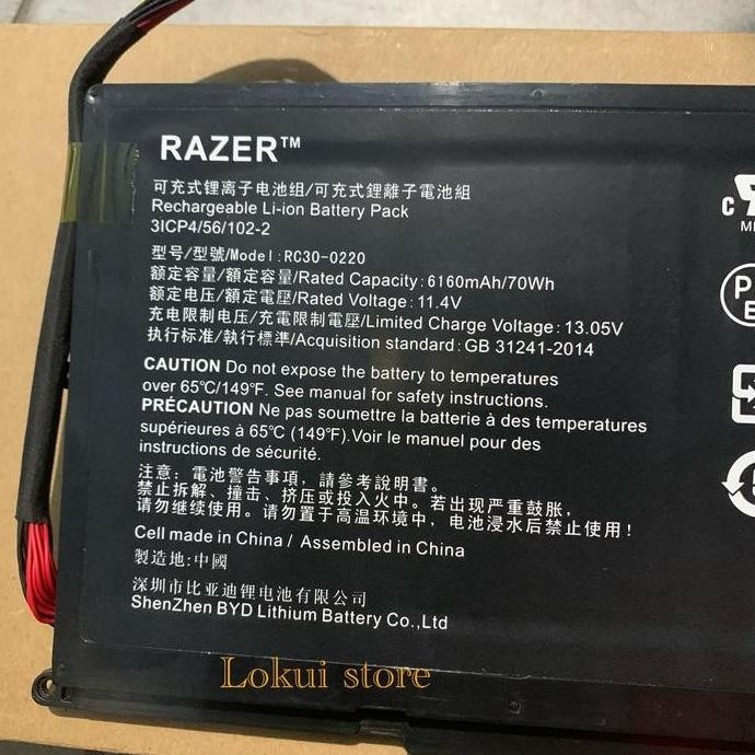 Baterai Razer Blade Pro 17 Rz09-0220 Rc30-0220 Blade 17'' 2017 New Stok