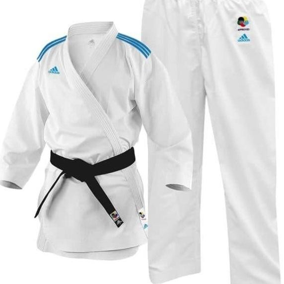 BAJU SERAGAM PAKAIAN KARATE GI ADIDAS ADIZERO BLUE STRIPE