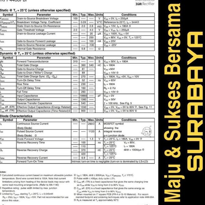 JH8 MOSFET IRFP4468PBF IRFP4468 IRFP 4468 IRF 195A 100V N-Channel TO-247
