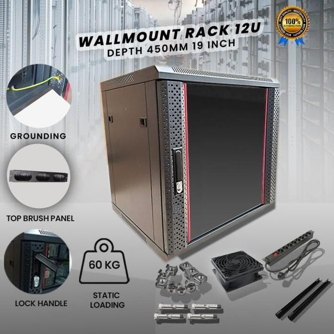 Wallmount Rack 12U (Kirim Invoice) New Stok