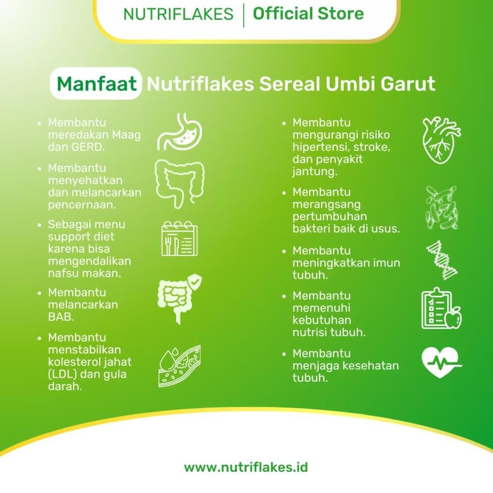 

JPF-1015 ukd-23 Nutriflakes Umbi Garut Membantu Memenuhi Kebutuhan Nutrisi Tubuh 1 Box Hemat Viral