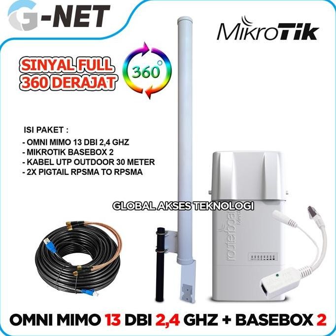 Antena Wifi Omni Mimo 13 Dbi 2.4 Ghz 360 & Tp Link Cpe220 Ext 30 Dbm New Stok