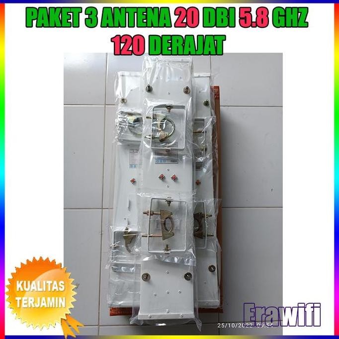 Paket Antena Bts Wifi Isp Rtrw Net Hotspot Sectoral Mimo 20 Dbi 5.8 Gh New Stok