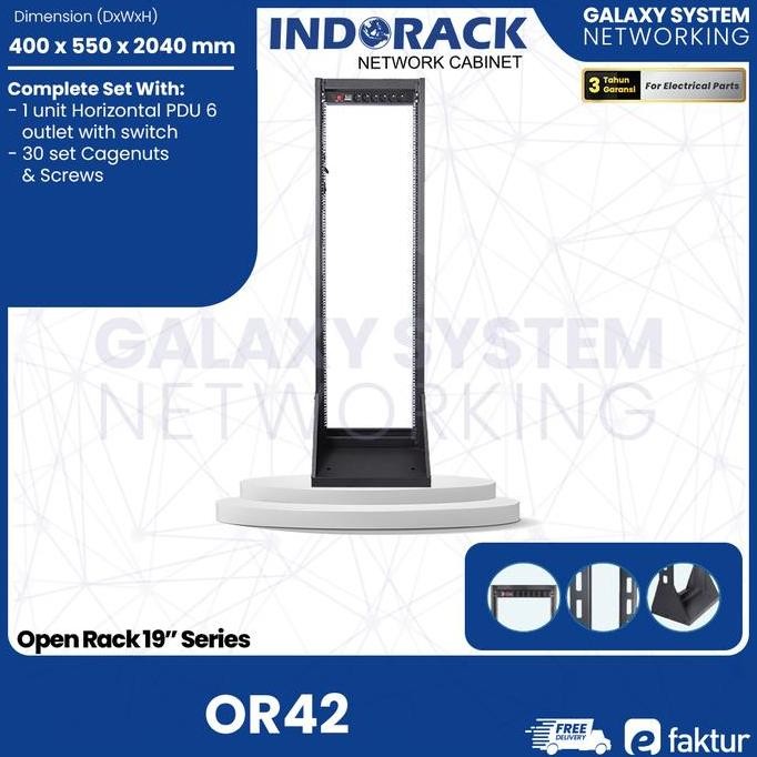 Open Rack 42U Rack Server 42U Indorack Rak Server 42U Or42 New Stok