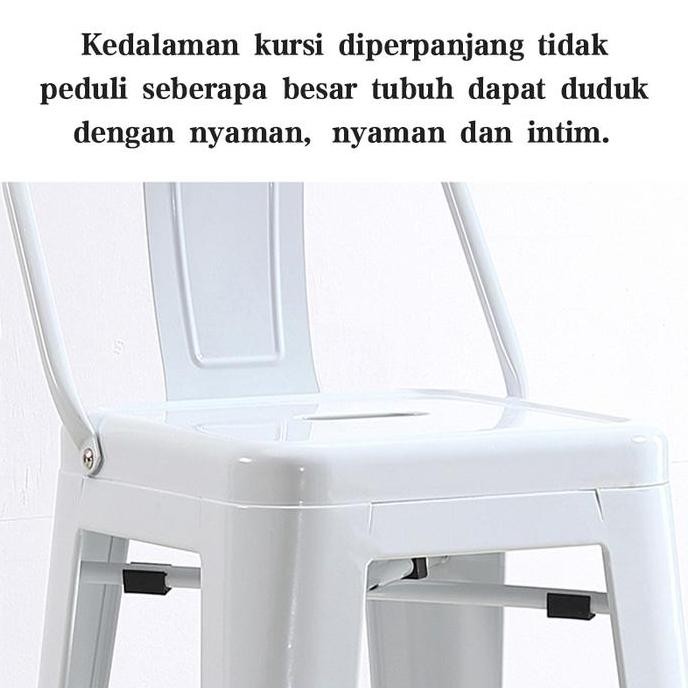 E-TIFE Kursi besi / Kursi Makan /Kursi Bar /Kursi Tinggi /Kursi toko Kopi /Kursi toko teh susu GS