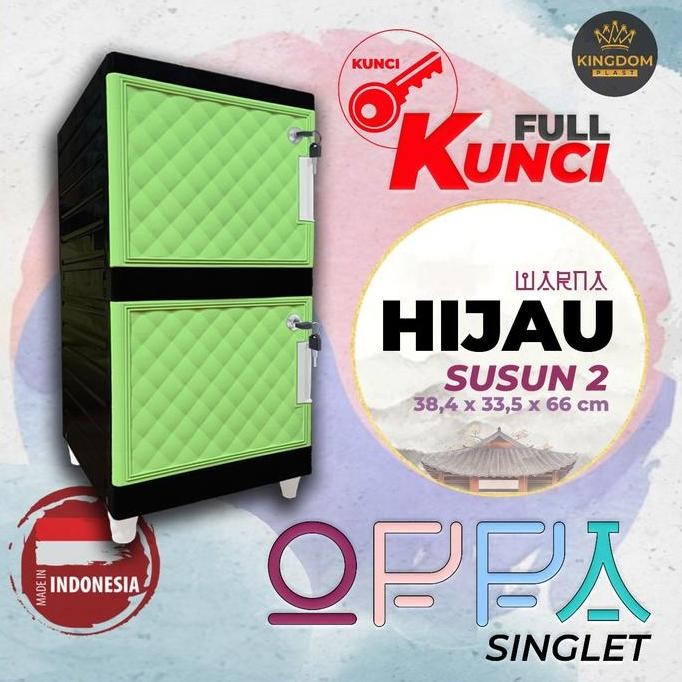 New Product - Lemari Rak Pakaian Kingdom Oppa Singlet 2 Susun Kalyne Store