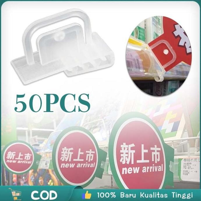 

50Pcs Clip On Pop Lengkung Pvc Klip Gigi Lurus Penjepit Label Harga Clip On Penjepit Kertas Jepit Harga