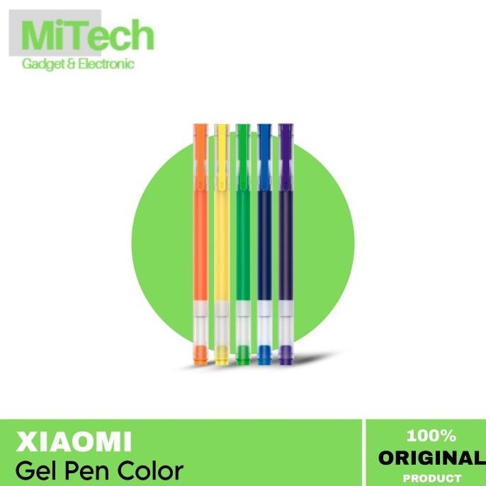 

Produk Baru!! Xiaomi Gel Pen color Jumbo Ink Pulpen 0.5mm 5PCS 5Warna MJZXB03WC Multi-Color