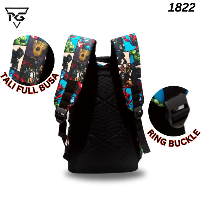 Smiggle Superhero Marvel Avengers Tas Sekolah Anak Laki Laki Sd Import