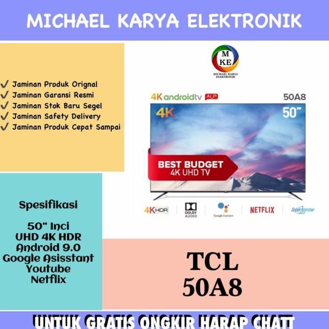 Diskon TV ANDROID 50 INCH | TCL ANDROID TV 50 | 50A8 | SMART TV ANDORID 50"