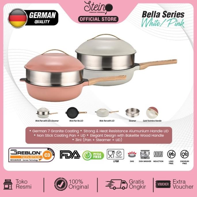 Siap Kirim Panci Kukus Steincookware Bella Series Granite Coat Kukusan Stein Pot