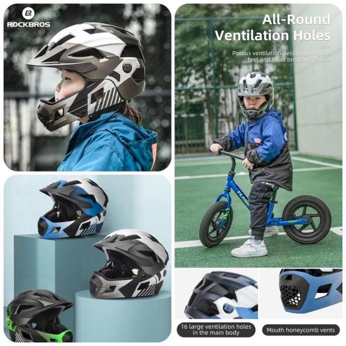 Helm Sepeda Anak Ts-61 Helem Kids Cycling Fullface H24M