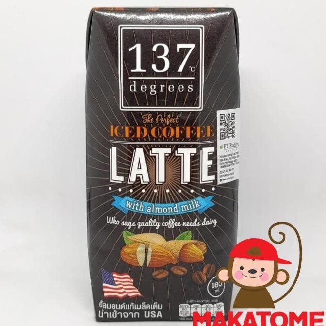 

137 c degrees coffee latte almond milk 180ml 180 ml 137c kopi susu termurah