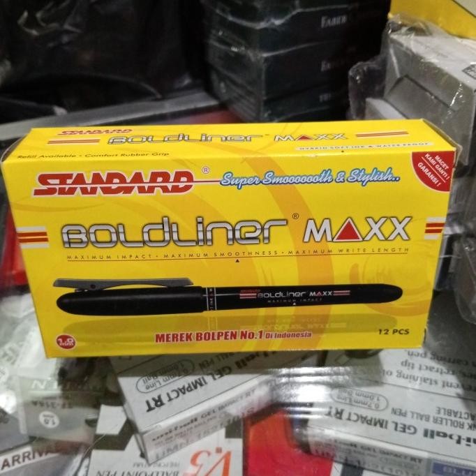 

Produk Baru!! Standard Pen Pulpen BoldLiner Maxx 1.0 Isi 12 pulpen Ballpoint