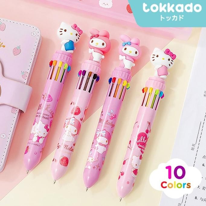 

Produk Baru!! TOKKADO Sanrio Pulpen 10 Warna Hello Kitty My Melody Karakter Lucu