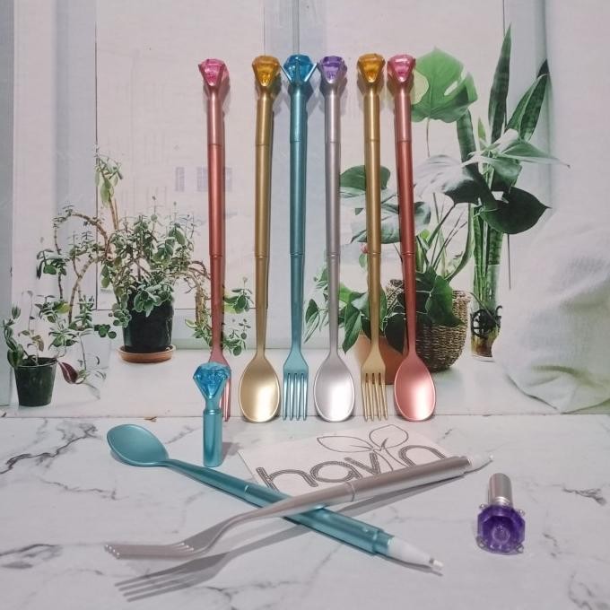 

Produk Baru!! (12pc) PEN GEL motif SENDOK GARPU PENA PULPEN