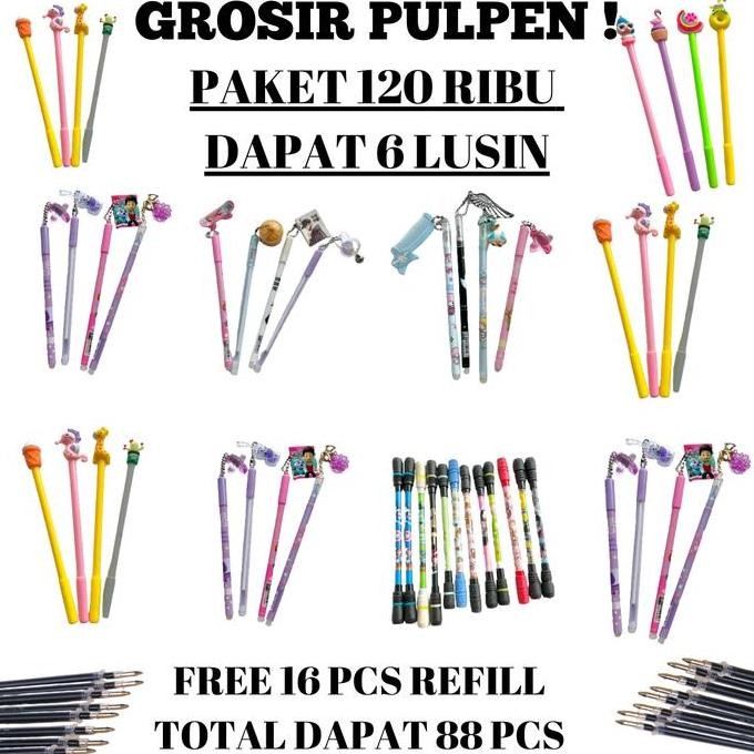 

Produk Baru!! GROSIR PULPEN 6 LUSIN DAN 16 PCS REFILL BISA PILIH SENDIRI DI LIVE RESELLER GROSIRAN