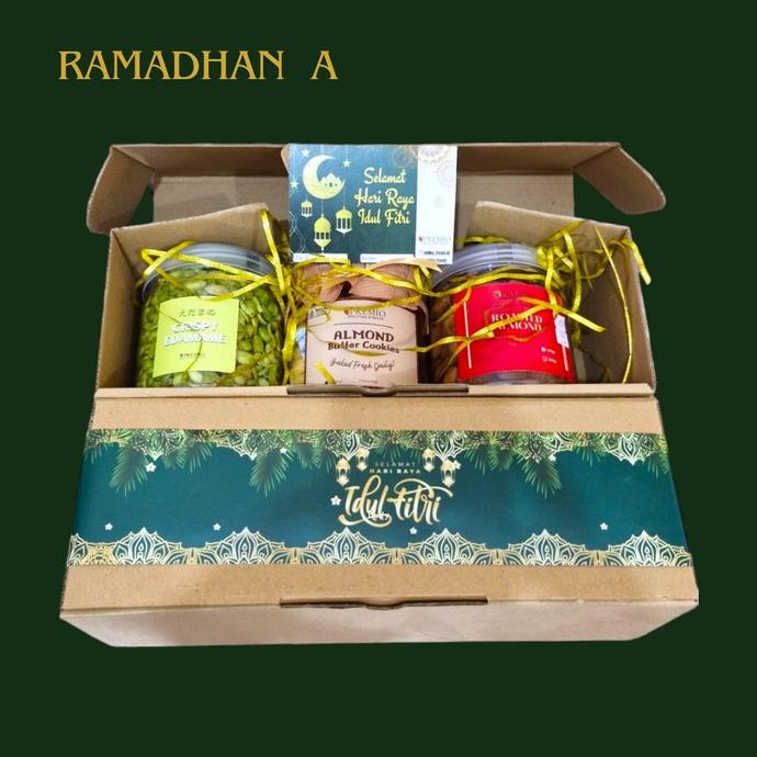 

parcel ramadhan special snack dan cookies almond sehat rendah kalori termurah