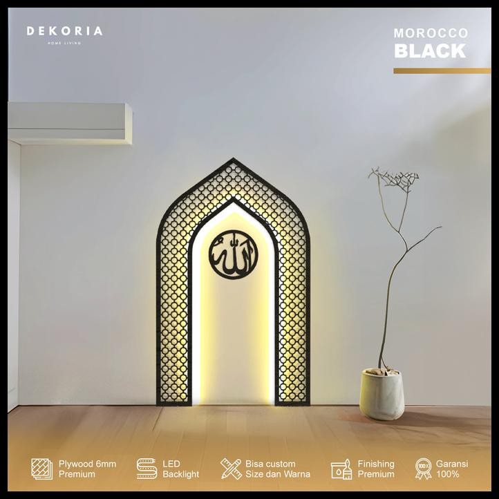 Mihrab Mushola Rumah V2 | Dekorasi Mihrab Mushola Moroccan Style Led Best Seller