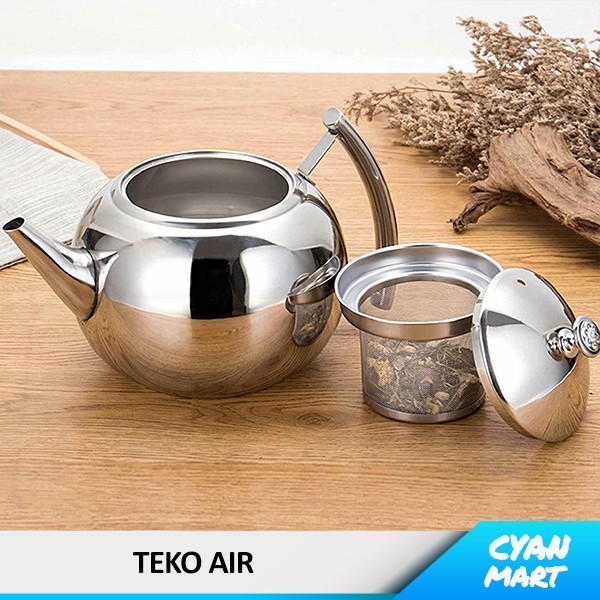 Teko Ceret Pemanas Air Stainless Steel Hotel Kettle Teapot Infuser