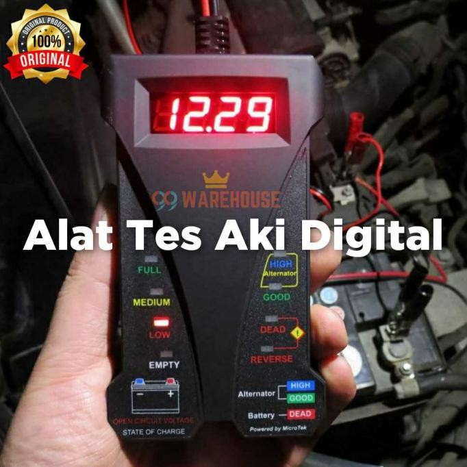 Tester Baterai Aki Mobil Motor / Tester Aki Digital 12V / Alat Tes Aki