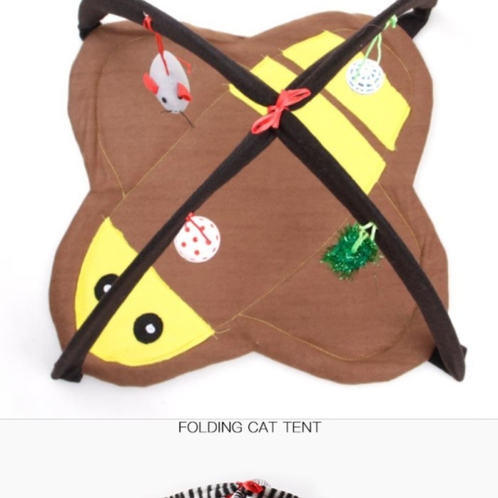 Tempat Tidur Kucing Besar /Mainan Kucing dengan Tikus Bola Kerincing