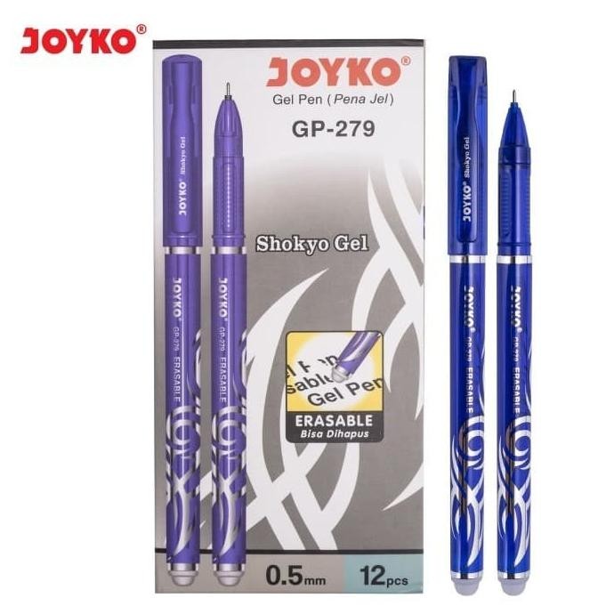 

Produk Baru!! Erasable Gel Pen Pulpen Bisa Dihapus Joyko GP-279 Blue Shokyo 12 Pcs