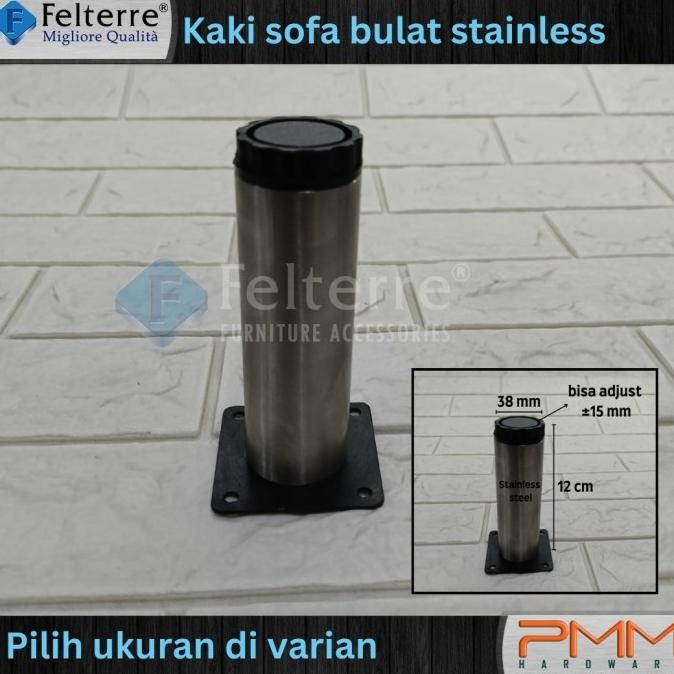 ```````] Kaki sofa bulat Stainless FELTERRE kaki meja nahkas lemari kitchen