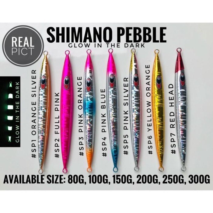 READY METAL JIG Shimano Pebble Metal Jig 300g 250g 200g 150g 100g 80g