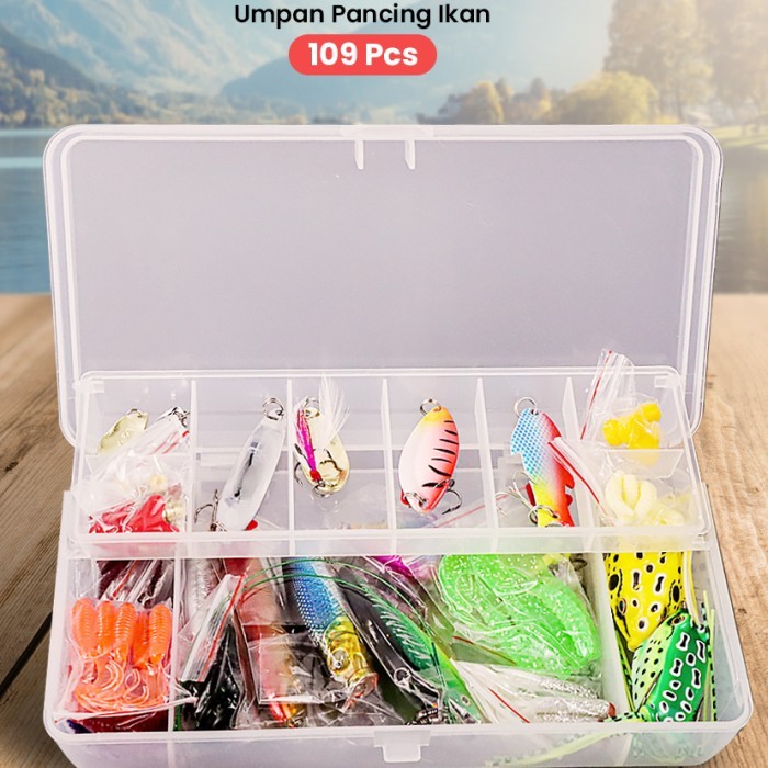 Set Umpan Pancing Softlure Minow Poper Lure