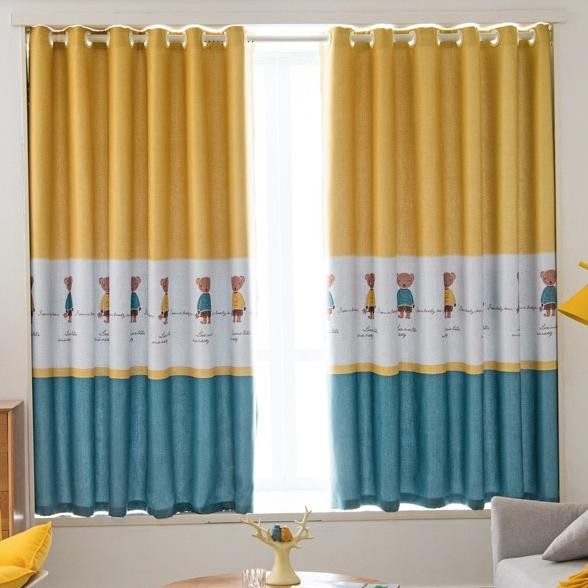 Gorden Minimalis/ Tirai Jendela Minimalis/ Gorden Blackout/Daun/Hijau