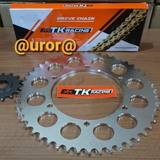 Gear Set Tk Klx 230 / 250 & Rantai Tk 520 Hs Gold Original