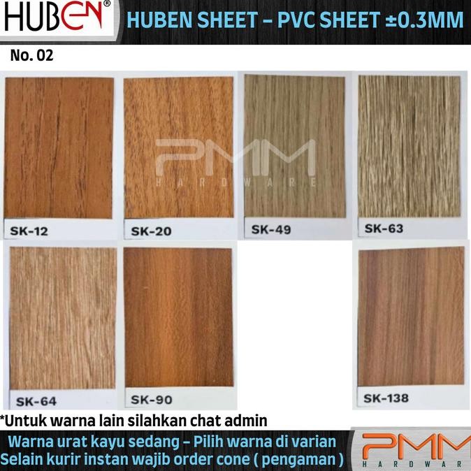 (:(:(:(] PVC SHEET TEBAL 0,3 WARNA URAT KAYU SEDANG TACO SHEET DECO HUBEN SHEET