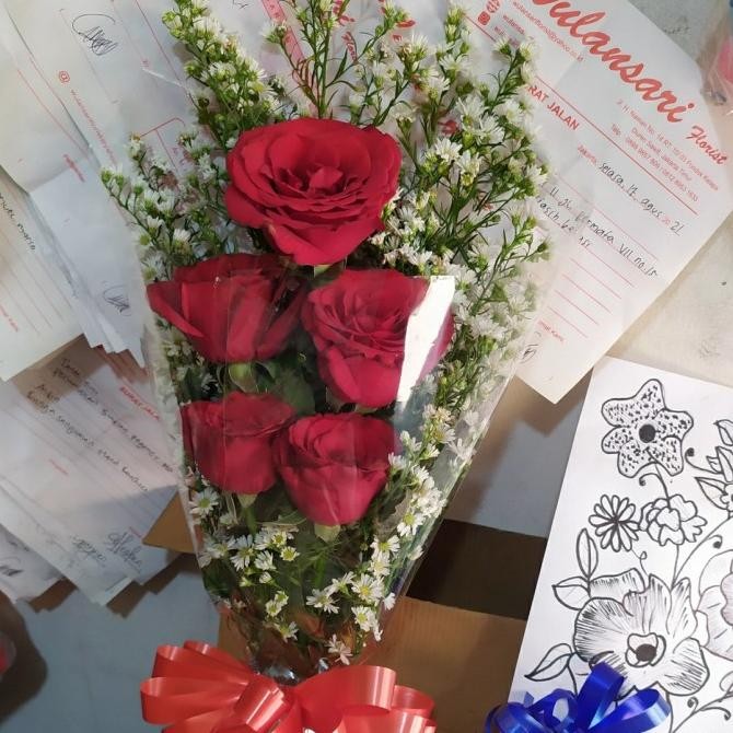 buket mawar merah | bunga mawar merah