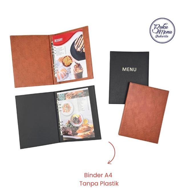 

Terlaris Buku Menu Jakarta - Buku Menu Kulit Premium Ring Binder 6 Lubang (Tanpa Plastik) A4 Hitam Dan Coklat (Polos Dan Logo) - Cafe, Coffee Shop, Restoran, Hotel Ready Stok
