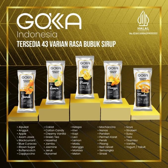 

BARU ( PILIHAN VARIAN RASA A ) GOKKA POWDER 50GR / BUBUK MINUMAN GOKKA
