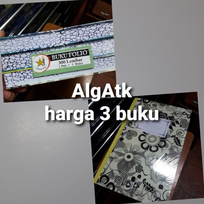 

Terlaris Buku Folio Isi 300 Lembar. 1 Pack Isi 3 Buku. Ready Stok