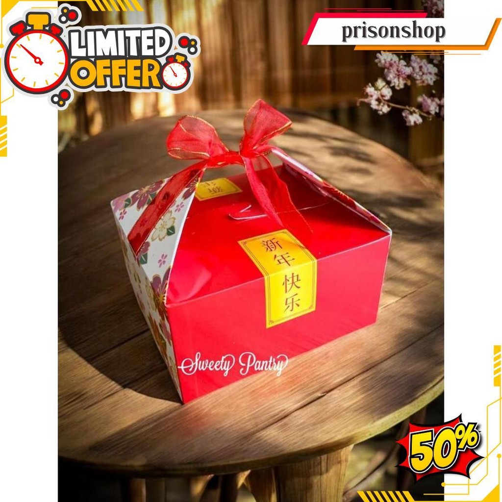

Jia Li - Dus Toples Packaging Hampers Imlek Box Kue Kering Cny Terlaris