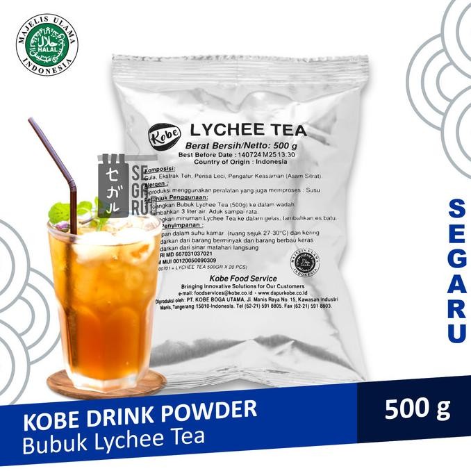 

BARU LYCHEE TEA KOBE | TEH BUBUK LECI TEA POWDER DRINK HALAL 500 GRAM