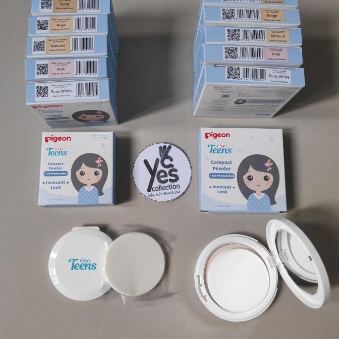 

BARU BEDAK PADAT PIGEON TEENS COMPACT POWDER BIRU UV TEMPAT KACA+REFIL