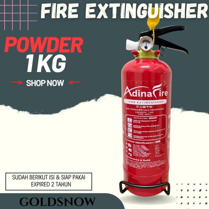 

BARU APAR PEMADAM 1 KG ADINA FIRE / APAR POWDER 1 KG ADINA FIRE