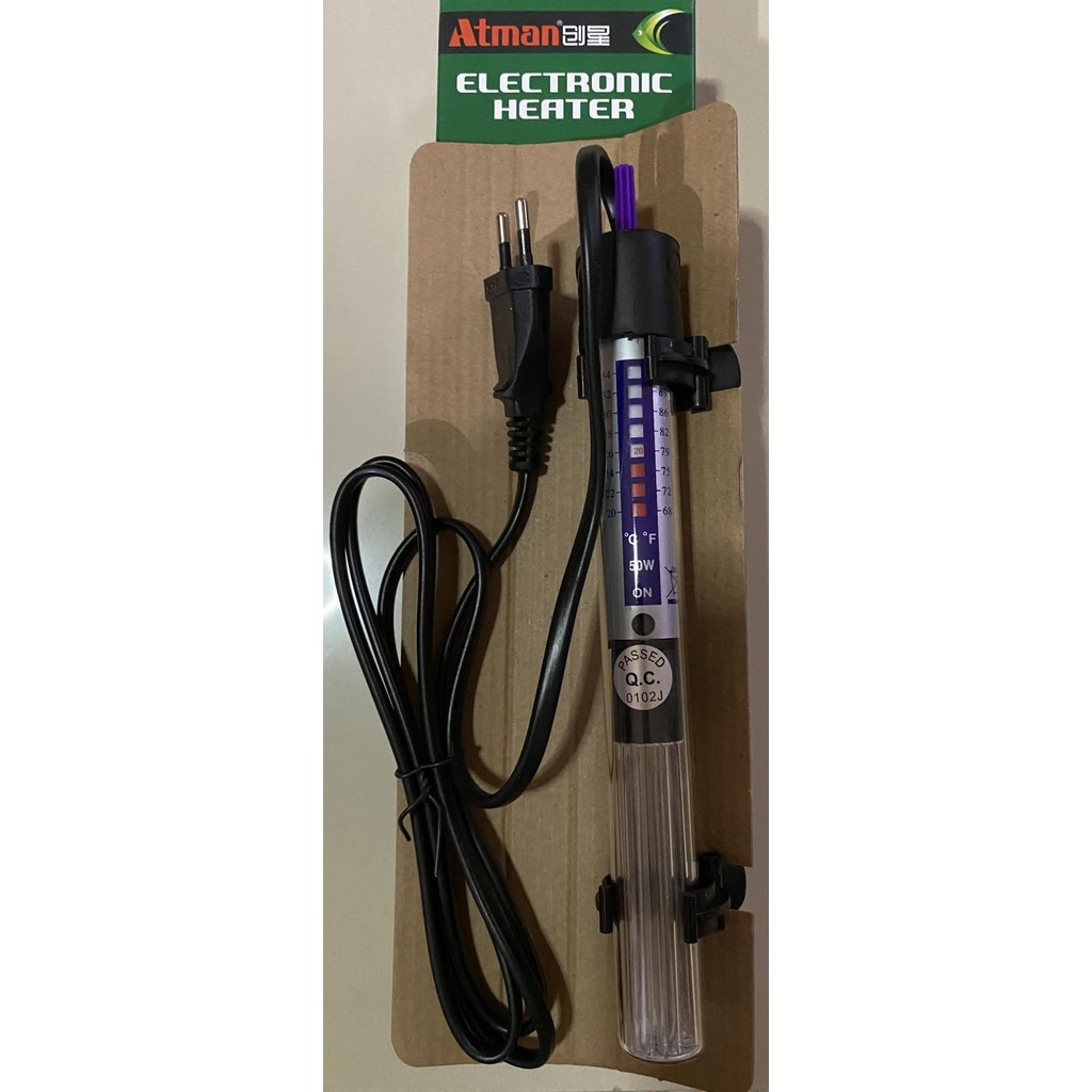 PROMO ATMAN HEATER AKUARIUM 50 WATT PENGHANGAT AIR AQUARIUM
