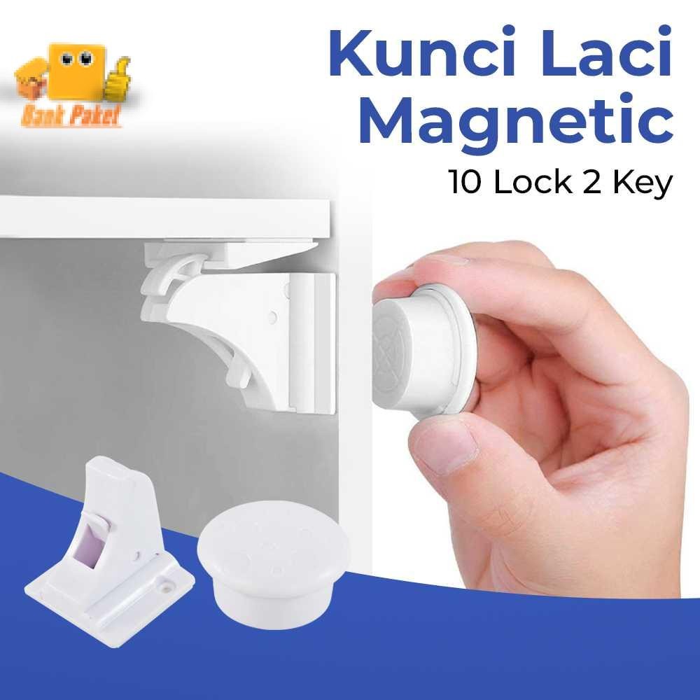 KOOLBOY Kunci Laci Lemari Magnetic 10 Lock 2 Key - LK-002-KB