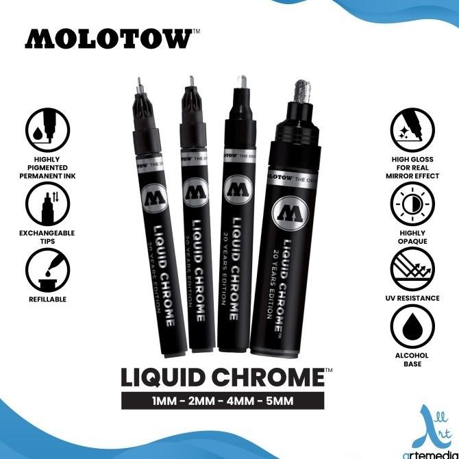 

Spidol Permanen Molotow Chrome Mirror Effect Cat Gundam Marker Termurah