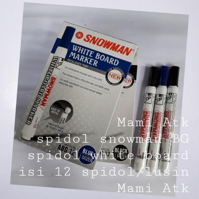 

Spidol Snowman White Board ABG 12. Termurah